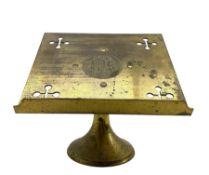 Early 20th century Gothic style brass altar lectern