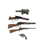 Two Marx Toys miniature guns comprising The western hip gun and The Sharps Carbine