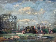 George Herbert Buckingham Holland (British 1901-1987): Industrial Scene of Northampton Power Station