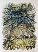 John A Blakey (British 1952-): Abstract Tree Composition