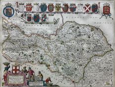 Johannes (Joan) Blaeu (Dutch 1596-1673): 'Ducatus Eboracensis Pars Borealis' - the North Riding of Y