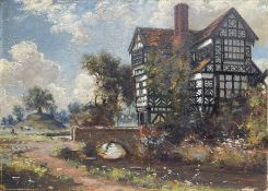 J Alfonso Toft (British 1866-1964): 'Old Moreton Hall - Congleton Cheshire'