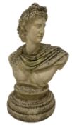 Composite stone bust of Apollo