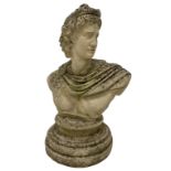 Composite stone bust of Apollo