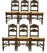 Set six Yorkshire style dining chairs