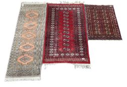 Afghan Bokhara rug with red field