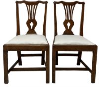 Pair early 19th century elm chairs