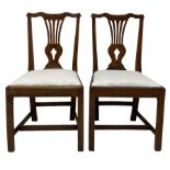 Pair early 19th century elm chairs