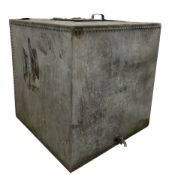 Large zinc riveted water tank