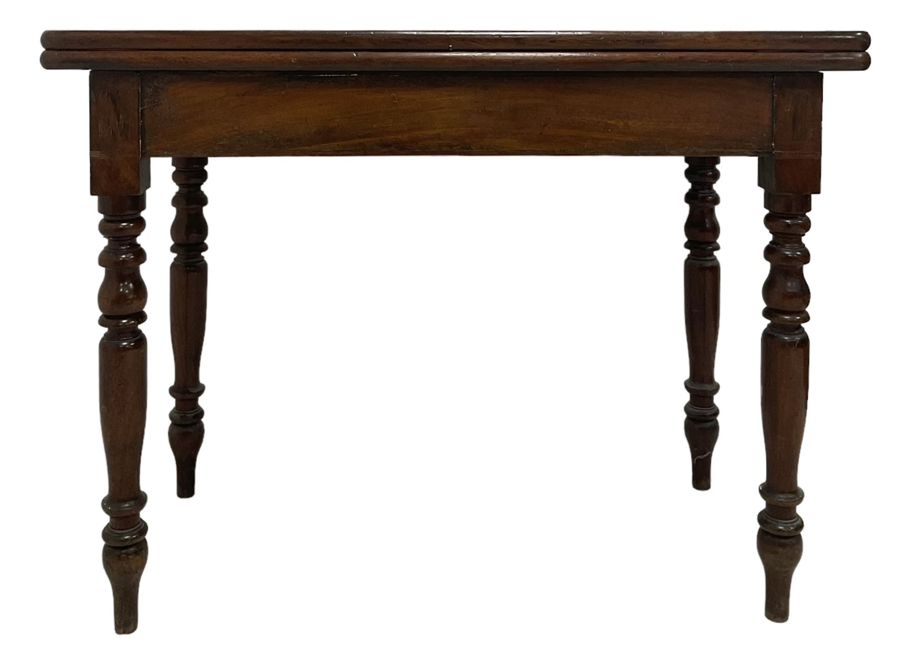 Victorian mahogany fold over tea table