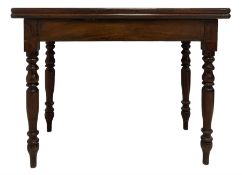 Victorian mahogany fold over tea table