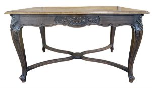 20th century French oak dining table