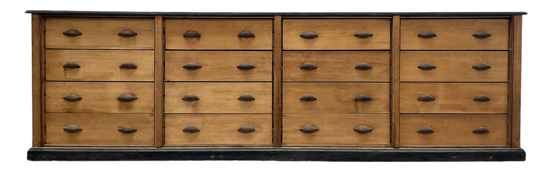 Early to mid-20th century pine multi-drawer unit