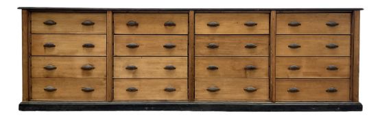 Early to mid-20th century pine multi-drawer unit