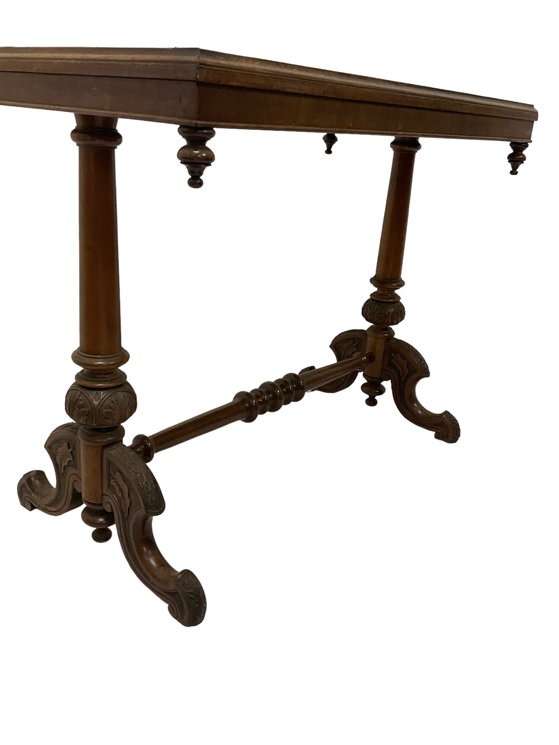 19th century parquetry wood specimen top table - Image 2 of 6