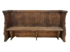 19th century oak church pew