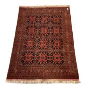 Tekke Turkoman rug of of geometric and stylised floral design