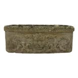 Rectangular trough decorated with lion masks