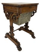 Early Victorian mahogany sewing table
