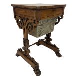 Early Victorian mahogany sewing table