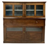 19th century rosewood and mahogany cabinet