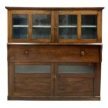 19th century rosewood and mahogany cabinet