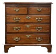 George III walnut bachelors chest