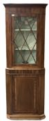 20th century mahogany corner display cabinet