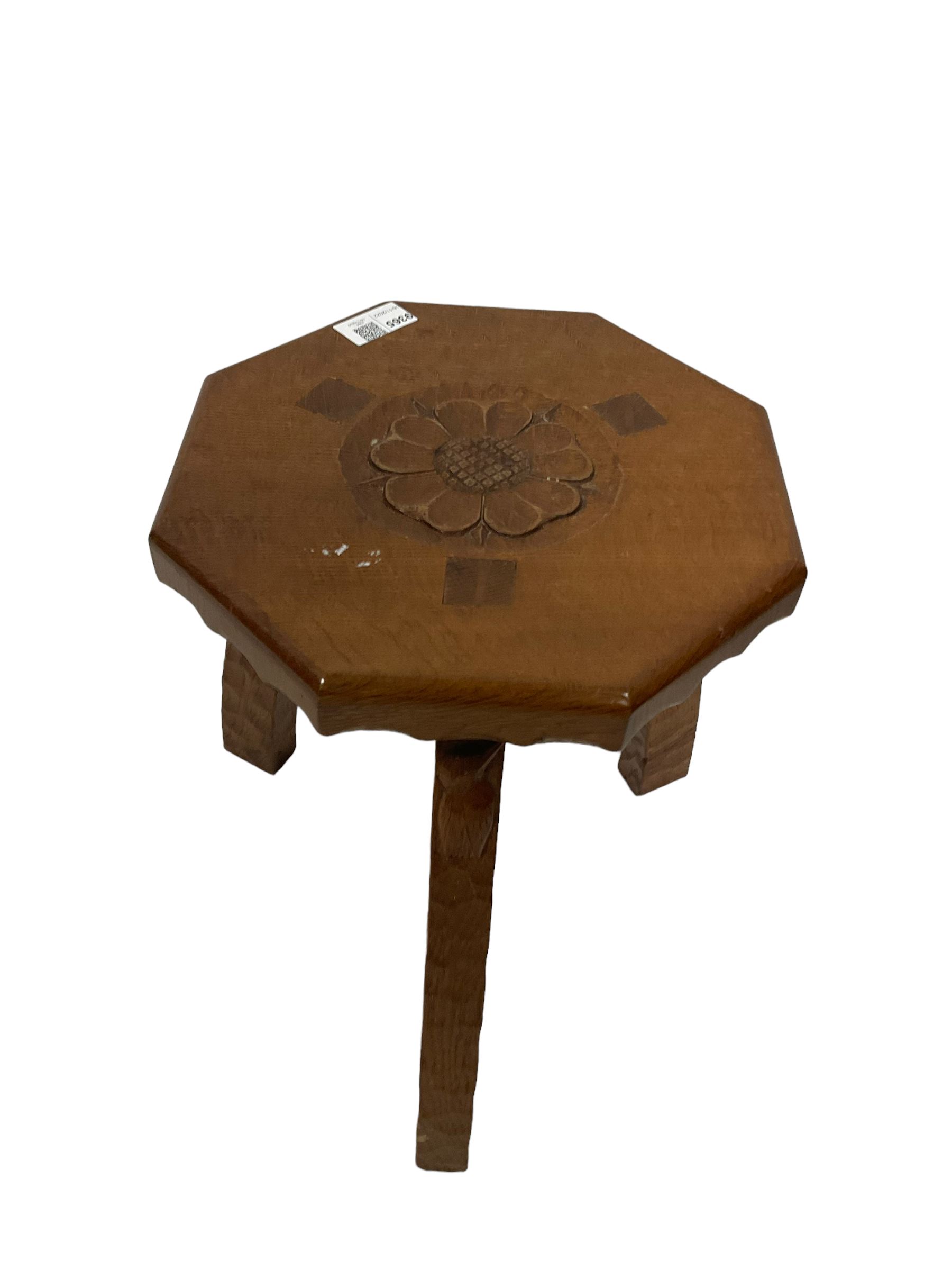 Woodpecker Yorkshire rose oak stool - Image 2 of 2