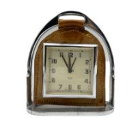 Smiths 7 Jewels stirrup clock H14cm