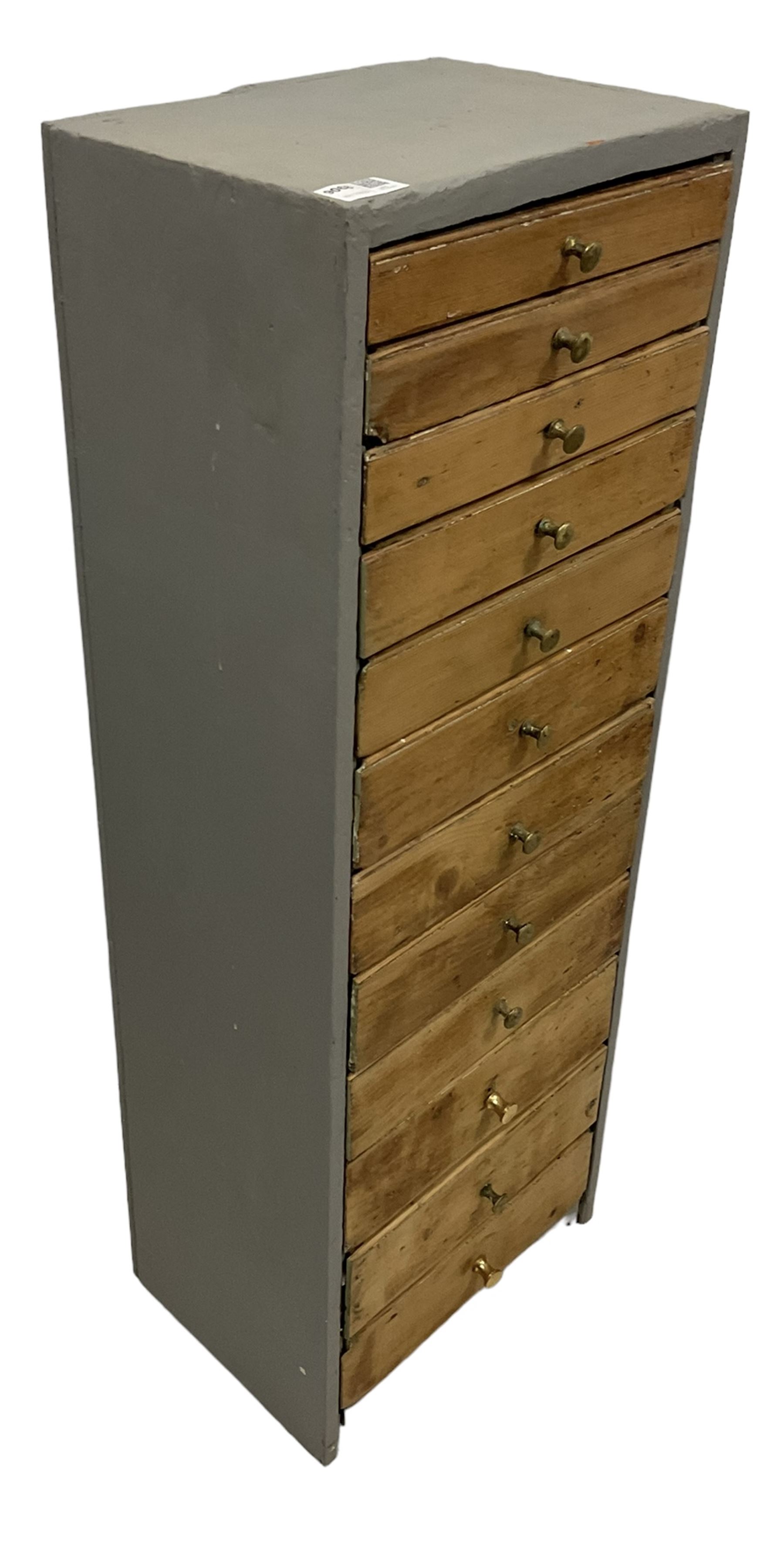 Multi drawer chest painted grey