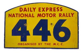 Daily Express Motor Rally plaque on board W31cm