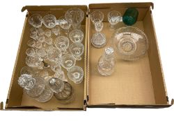 Quantity of glassware to include decanters with stoppers