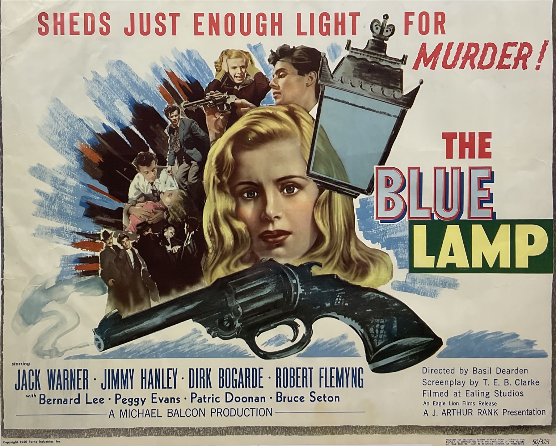 Original Vintage Film Poster - The Blue Lamp (1950) National Screen Service film poster starring Dir