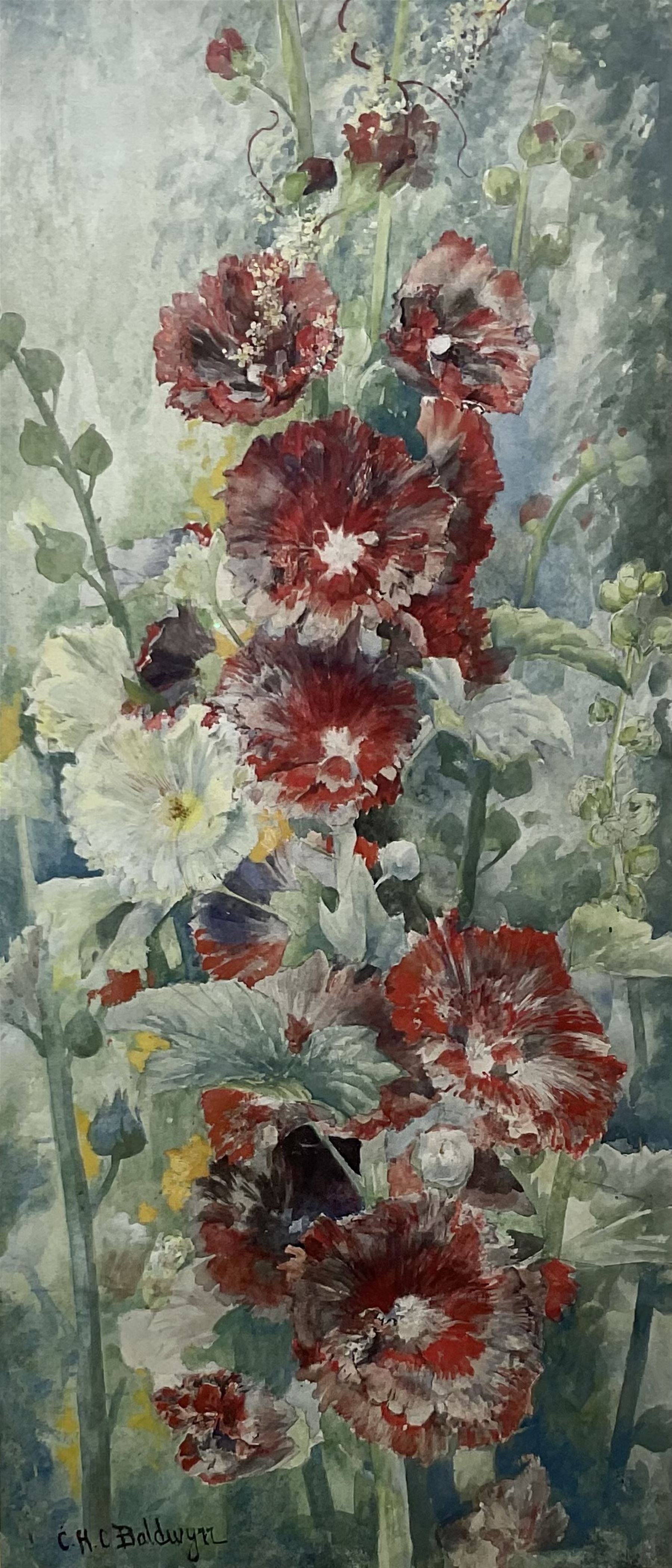 Charles Henry Clifford Baldwyn (British 1859-1943): Still Life of Wild Poppies