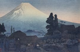 Takahashi Shotei (Japanese 1871-1944): Fuji from Mizukubo - Evening