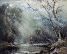 Robert Leslie Howey (British 1900-1981): 'Snow Shower in Borrowdale'