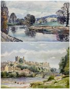 Walter Cecil Horsnell (British 1911-1997): 'Beamsley Beacon and the Wharfe from Ilkley' and Richmond