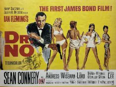 Vintage Film Poster - James Bond Dr No (1962) British Quad film poster for the first James Bond film