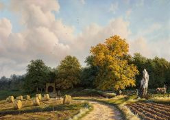 Daniel Van der Putten (Dutch 1949-): 'Lane to Badby Wood - Northamptonshire'