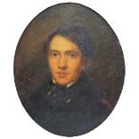 Circle of Sir Henry Raeburn (Scottish 1726-1823): Bust Length Portrait of a Georgian Gentleman