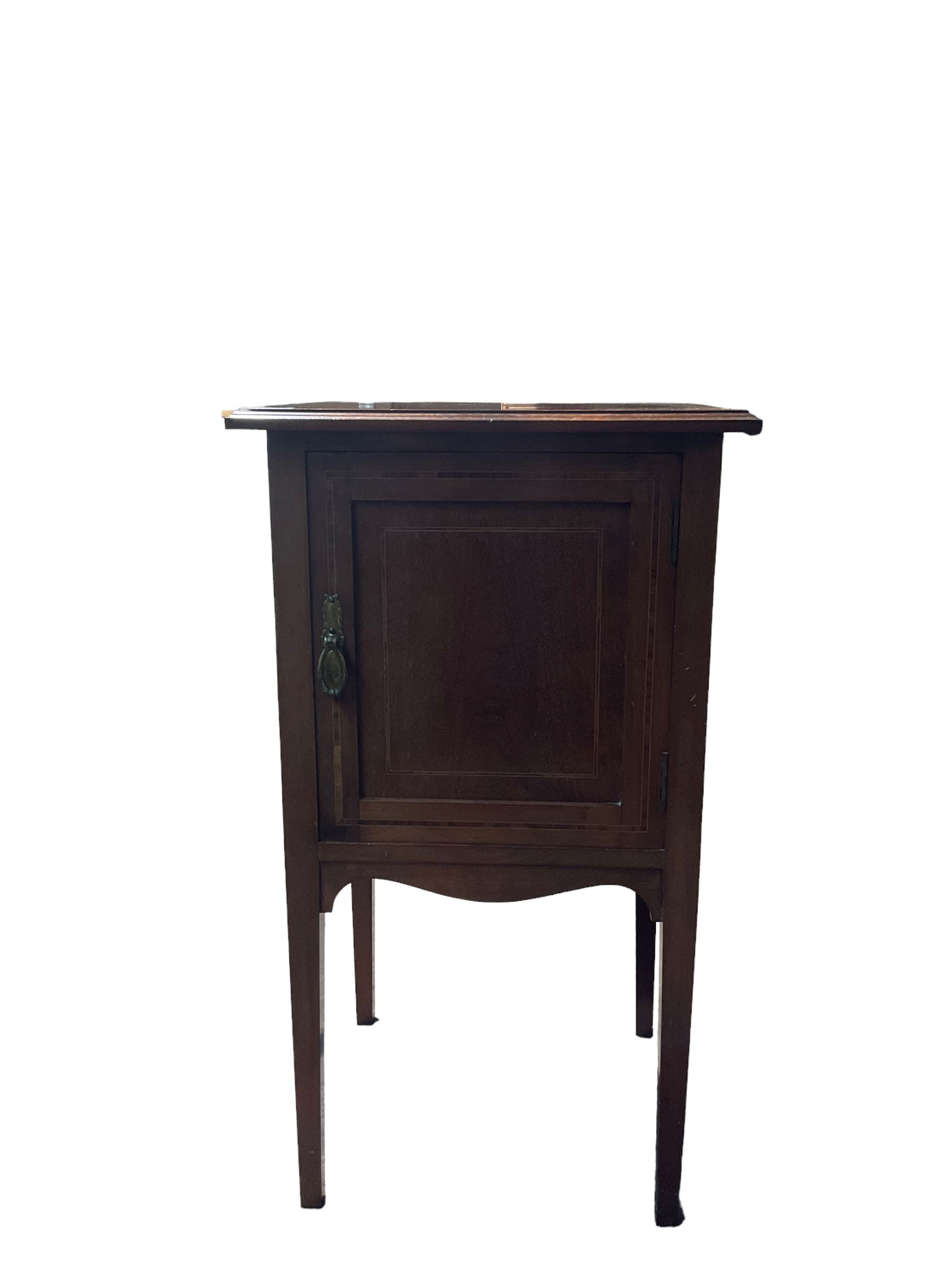 Edwardian mahogany bedside cabinet