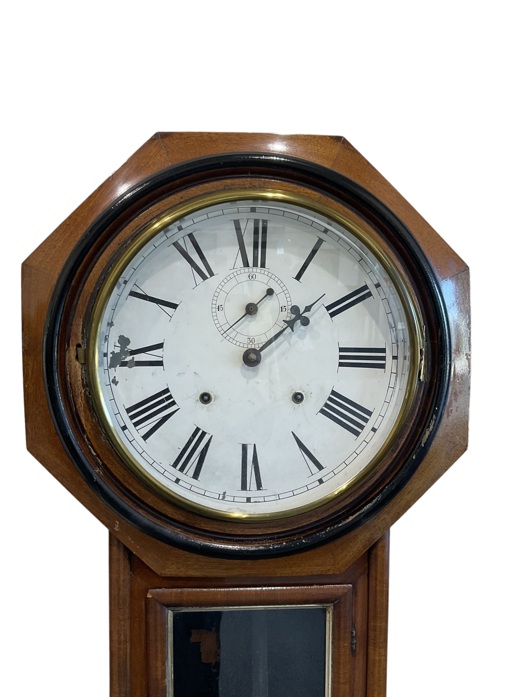 Ansonia - American 19th-century 8-day spring driven wall clock - Image 2 of 3