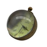 Crystal ball clock dial inscribed with Omega D6cm