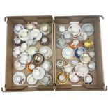 Miniature Royal Doulton Spring cup & saucer together with a collection of porcelain coffee/ tea cups