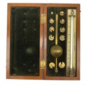 Hydrometer by Blackburn in mahogany case