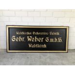 Reproduction Wooden Wall Sign Gebr. Weber Orchestrion Fabrik