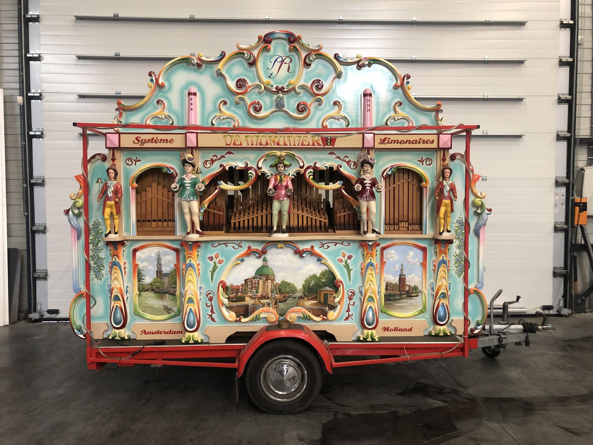72-key Limonaires Fairground Organ "De Mokumer" on Carl Frei  with 97 Books & Trailer
