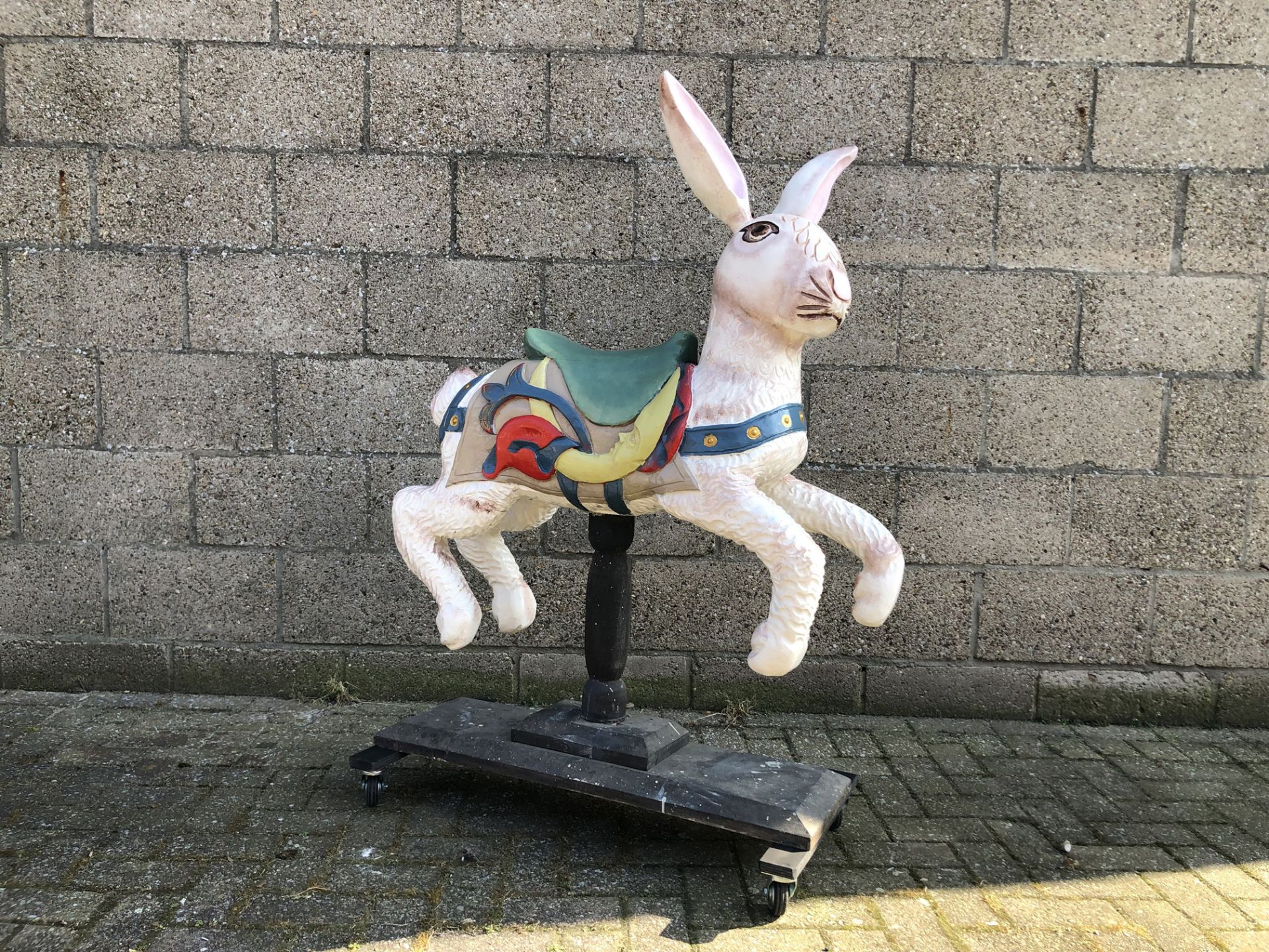 Wooden Carousel Hare Figure