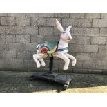 Wooden Carousel Hare Figure